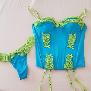VS corset and matching thong lingerie 34C